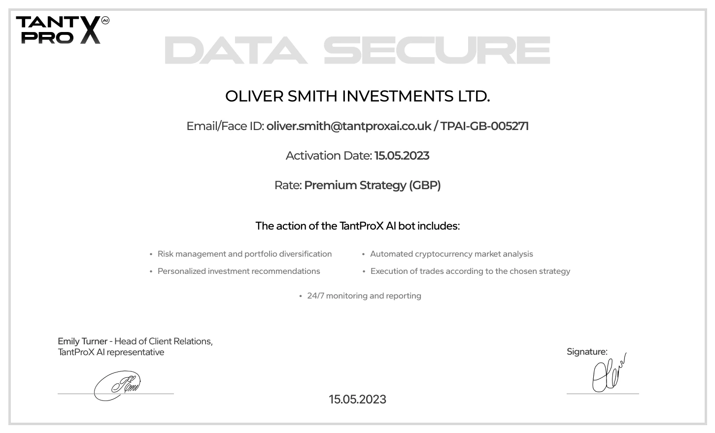 certificate